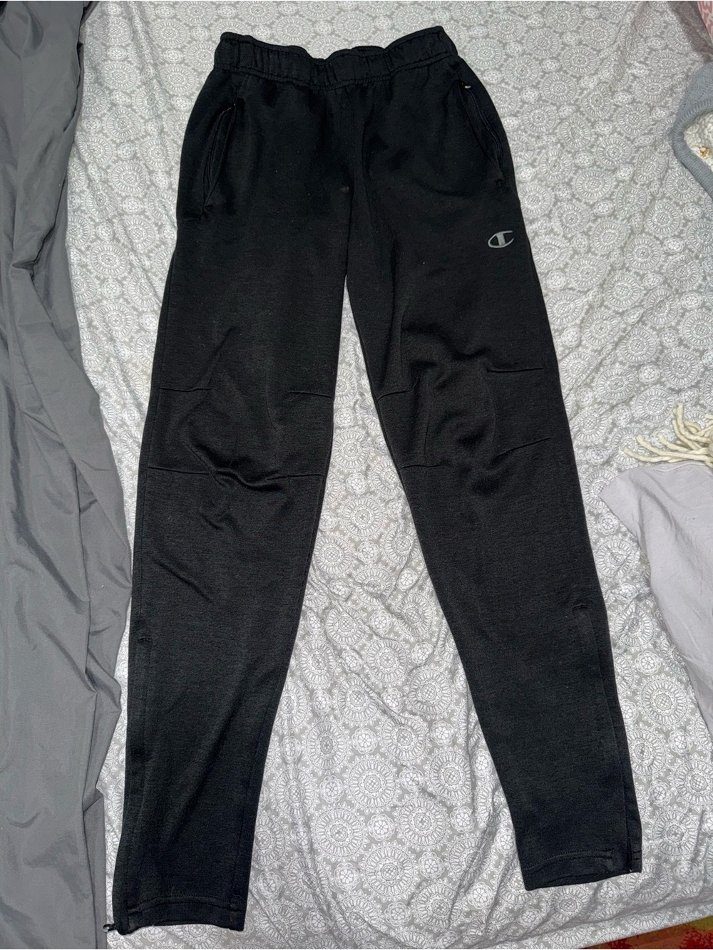 Champion Black Zip Hem Joggers
